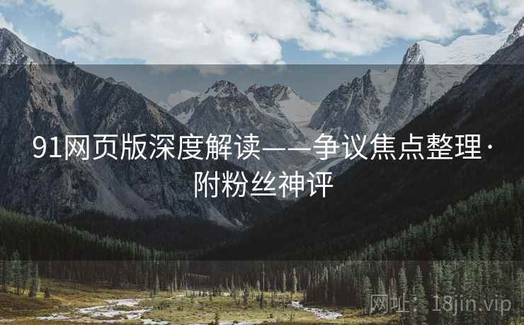 91网页版深度解读——争议焦点整理·附粉丝神评